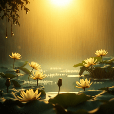 Golden Rain Filling the Vessel to Balance Autonomic Nerves and Receive Abundance Front Cover
