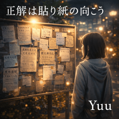 正解は張り紙の向こうのジャケット写真
