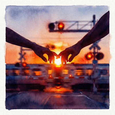 beyond the level crossing Front Cover