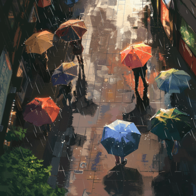 rainy morning Front Cover