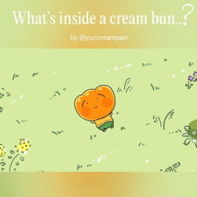 What’s inside a cream bun? くりぃむぱんのぱんのなかみは?えいご版 (English ver)のジャケット写真