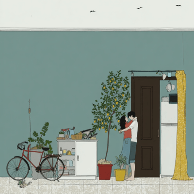 A morning, the ocean, and a lemon chuhai. (feat. o-chill-chan) Front Cover