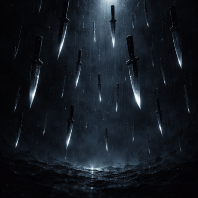 無限に降り注ぐ刃の下でのジャケット写真