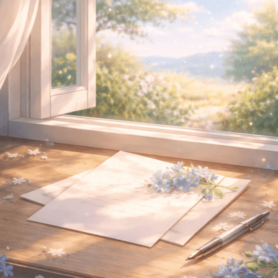 mirai karano tegami Front Cover