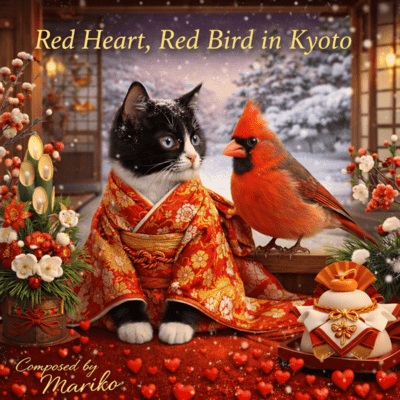 Red Heart, Red Bird in Kyoto Front Cover