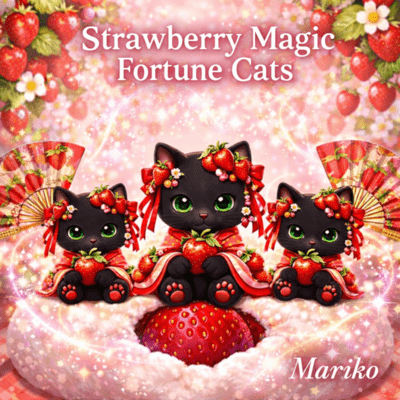 Strawberry Magic Fortune Cats Front Cover