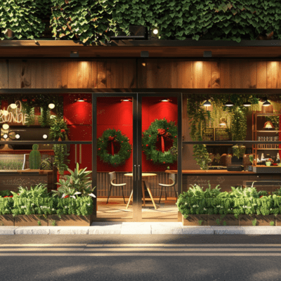 Christmas Light in the Morning Cafe Front Cover