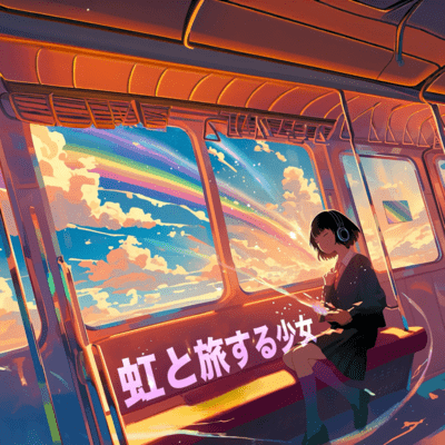 The Girl Who Travels with the Rainbow Front Cover