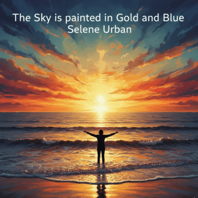 The Sky is painted in Gold and Blue Front Cover