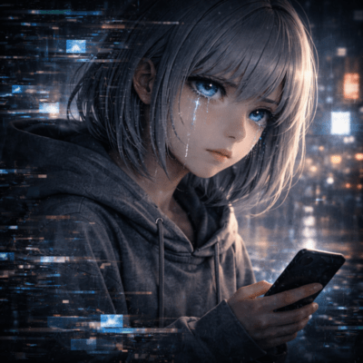 Blue Glitch Front Cover