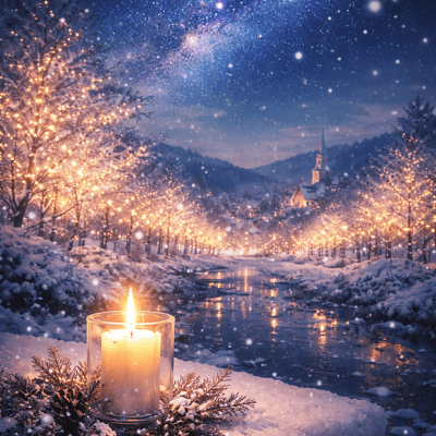 Candlelight Snowfall Front Cover