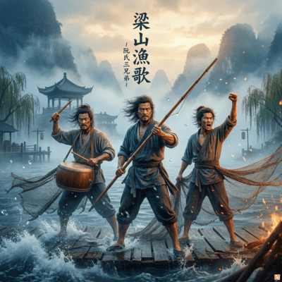 Liangshan Fisherman's Song ~ The Ruan Brothers ~ (feat. TAKAHITO) Front Cover