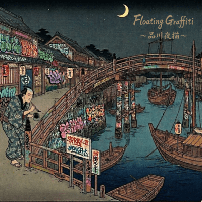 Floating Graffiti ~Shinagawa Night Sketches~ Front Cover
