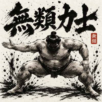 MURUI RIKISHI - The Peerless Wrestler. Front Cover