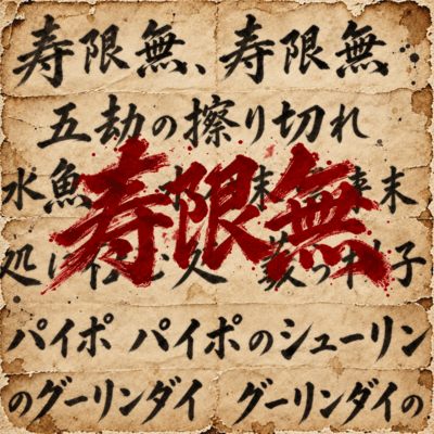 寿限無のジャケット写真