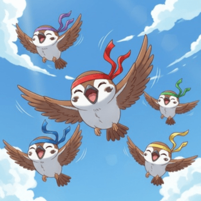 Sparrow Siblings Sports Day in the Sky Front Cover