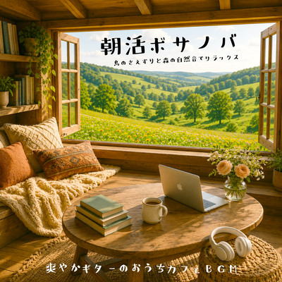 朝活ボサノバ - 鳥のさえずりと森の自然音でリラックス, 爽やかギターのおうちカフェBGMのジャケット写真