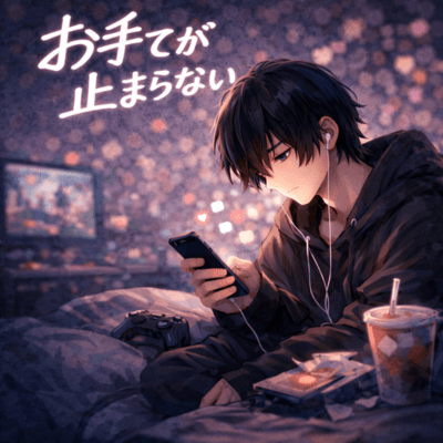 動画視聴者の親指のジャケット写真