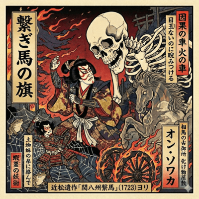 Chikamatsu's Swan Song: The Tethered Horse, Eight Provinces, Mt. Tsukuba Toad Oil, Svaha Front Cover