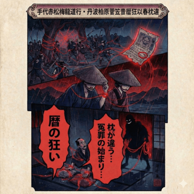 Tedai Akamatsu Bairyu Michiyuki - Tanba Kaibara Sugegasa Mukashigoyomi Kurui Ishun Makurachigai Front Cover