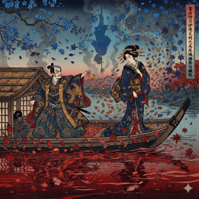Sumida Shigatsu Date Ashikaga no Takao Zange Aizakura Kaede Chiru Front Cover