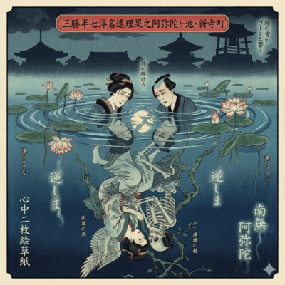 Sankatsu Hanshichi Ukina Renri no Hate no Amidagaike - Shinteramachi Front Cover
