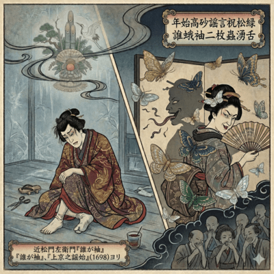 Nenshi Takasago Utai Kotohogi Matsu no Midori Tagasode Nimai Mushi Waku Shita Front Cover