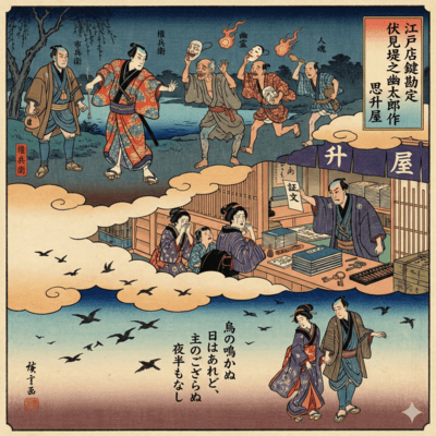 Edodana Kagi Kanjo Fushimidutsumi No Yu Tarosaku Omoimasuya Front Cover