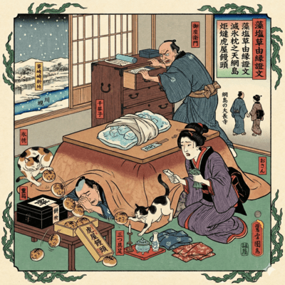 Moshiogusa Yuen Shomon Metsu Koorimakura No Tennoamijima Kotatsu Torayamanju Front Cover
