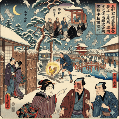 Sangenya Shakuyashiki Yumeawase Tora No Namidaame Naniwa Kinkei Kuroaza Tegashiwa Haikaimon Front Cover