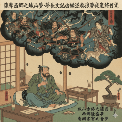 Satsuma Saigo No Shiroyama Yume Yume Chobunki Yuen Sakamakunami Yumenoyoarashi Owari Mezame Front Cover