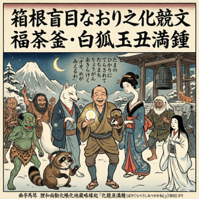Hakone Momoku Naori No Bakekurabe Bunbukuchagama Byakkotama Ushimitsunokane Front Cover