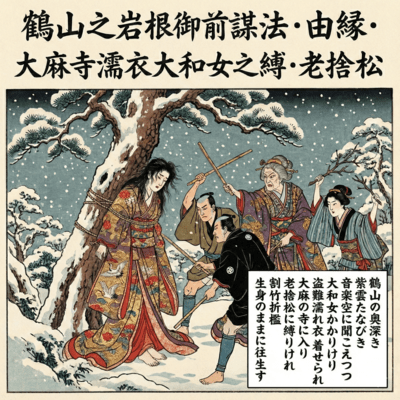 Hibariyama No Iwanegozen Hakarigoto Yuen Taimadera Nureginu Yamatomusume No Shibari Oisutematsu Front Cover
