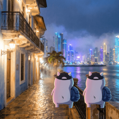 Walking Alone in Panama City at Night vol 2 Neon Skyscrapers and the Rain of Casco Viejo Front Cover