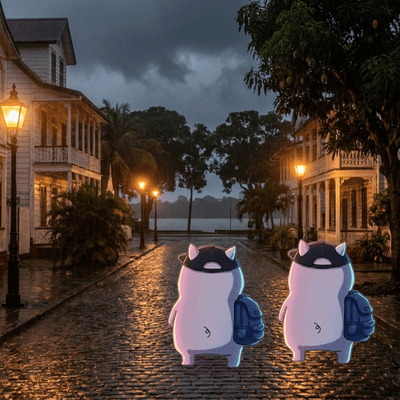 Walking Alone in Paramaribo at Night vol 2 White Wooden Oasis and Creole Melodies in the Rainのジャケット写真