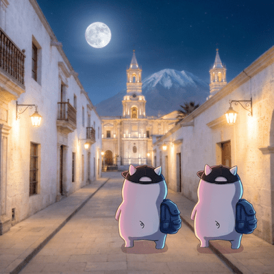 Walking Alone in Arequipa at Night vol 2 White Volcano Stone and Andean Starry Night Front Cover