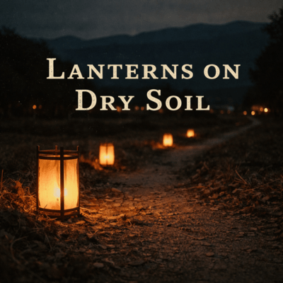 Lanterns on Dry Soil Front Cover
