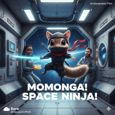 Momonga! Ninja in the sky Front Cover