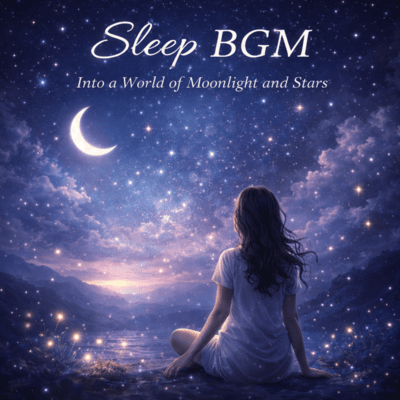Sleep BGM - Into a World of Moonlight and Stars Front Cover