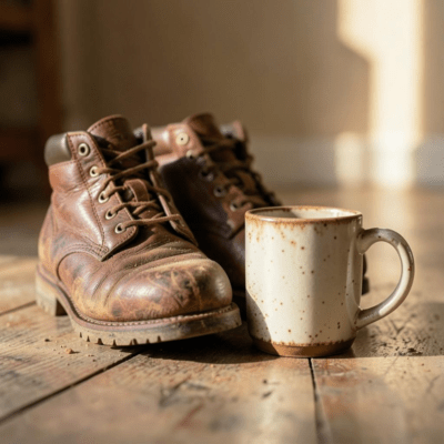 Coffee In My Work Boots Front Cover