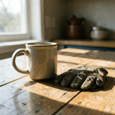 Working Hands and Coffee Front Cover