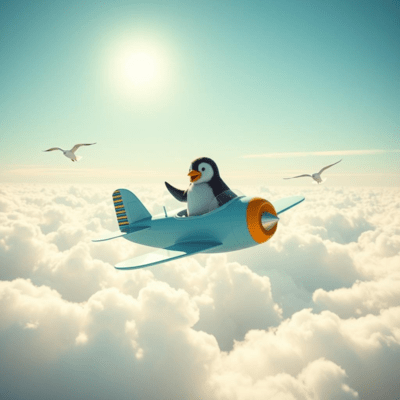 Penguin Pilot to the Blue Sky Front Cover
