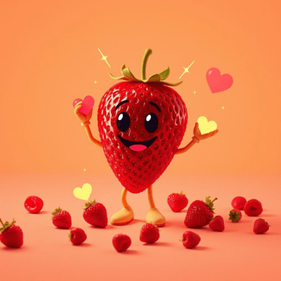 Eat some strawberries and feel 100% energized! Front Cover