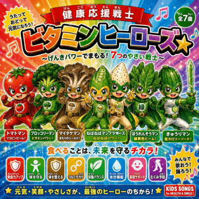 Healthy Hero Squad! Vitamin Heroes - 7 Super Veggie Warriors for Energy & Health - Front Cover