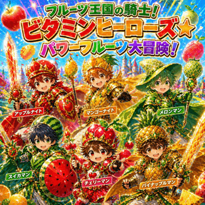 Knights of the Fruit Kingdom! Vitamin Heroes Power Fruit Adventure! Front Cover