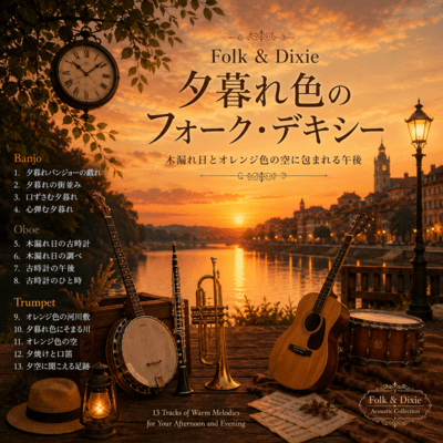 Folk & Dixie in the Colors of Dusk An afternoon wrapped in an orange-hued sky Front Cover