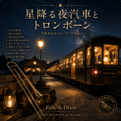 The Starry Night Train & Trombone Dreams - Folk & Dixie Beneath the Moonlight - Front Cover