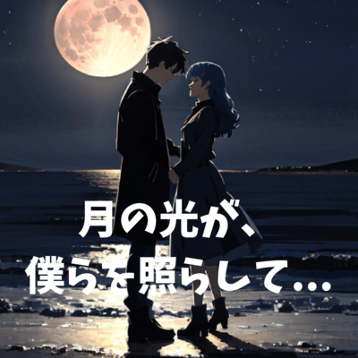 The moonlight shines on us... Front Cover