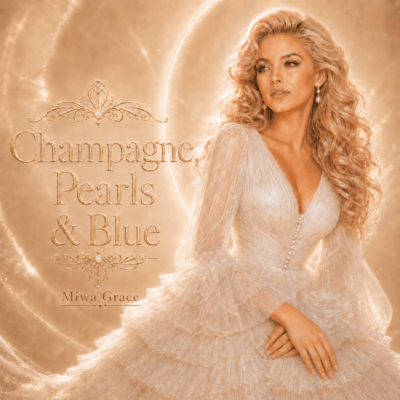 Champagne, Pearls & Blue Front Cover