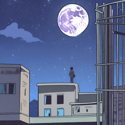 Moon seen from prison Front Cover